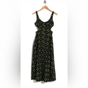 Topshop cutout fit and flare cotton dress